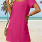 🔥Hot Sale👗Women's Casual Square Neck Pocket Short Sleeve Dress with Pockets💕