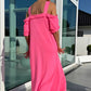 💃Summer New🔥Women's Cold Shoulder Casual Maxi Dress