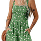 🌺Summer Hot Sale 50% OFF💐Women's Summer Square Neck Sleeveless Loose Casual Short Smocked Romper✨