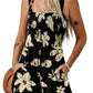 🌺Summer Hot Sale 50% OFF💐Women's Summer Square Neck Sleeveless Loose Casual Short Smocked Romper✨