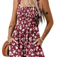 🌺Summer Hot Sale 50% OFF💐Women's Summer Square Neck Sleeveless Loose Casual Short Smocked Romper✨