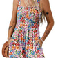 🌺Summer Hot Sale 50% OFF💐Women's Summer Square Neck Sleeveless Loose Casual Short Smocked Romper✨