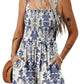 🌺Summer Hot Sale 50% OFF💐Women's Summer Square Neck Sleeveless Loose Casual Short Smocked Romper✨