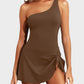⛱️ One Shoulder Skirted One Piece Swimsuit