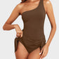 ⛱️ One Shoulder Skirted One Piece Swimsuit