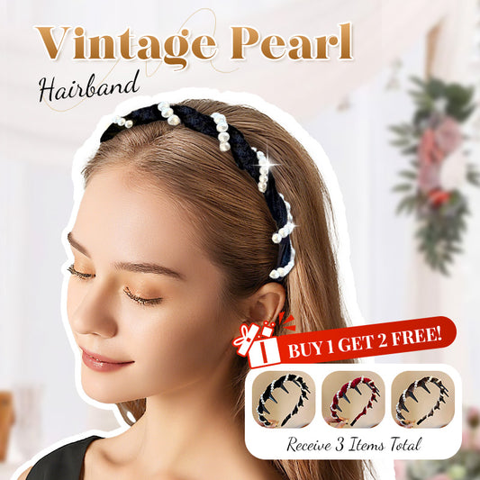 🔥Hot Sale💥Vintage High Cranium Artificial Pearl Hairband