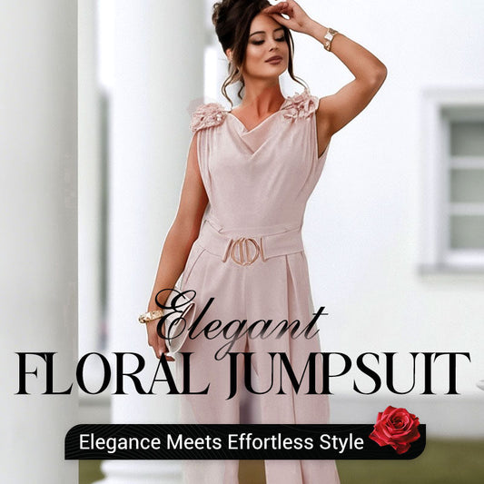 ⏳Time-limited Special⏰Women's Floral-Embellished Sleeveless Jumpsuit
