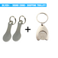 🔑2 Pieces Stainless Steel Shopping Trolley Token Keyrings