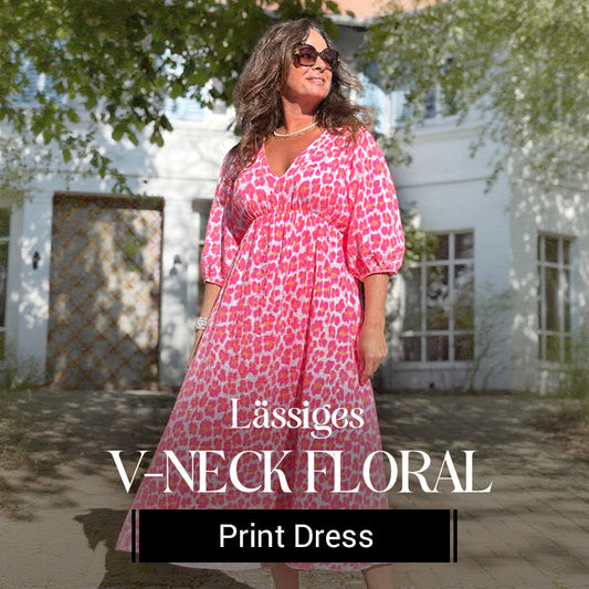 🎀Women's V-Neck Printed Dress