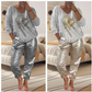 🌷💝Devil's Eye Gold Foil Top ja Sequin Pants setti