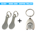 🔑2 Pieces Stainless Steel Shopping Trolley Token Keyrings