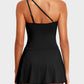 ⛱️ One Shoulder Skirted One Piece Swimsuit