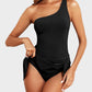 ⛱️ One Shoulder Skirted One Piece Swimsuit