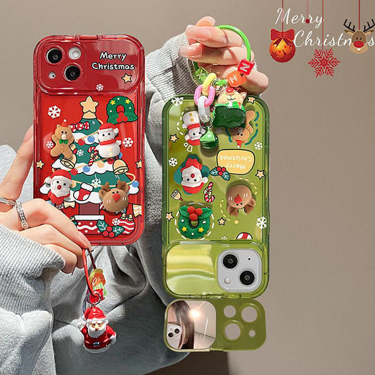 🎄Joulun kuuma myynti🔥Joulukuusi riipus Flip peili asia kansi iPhoneen🎅