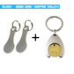 🔑2 Pieces Stainless Steel Shopping Trolley Token Keyrings