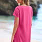 🔥Hot Sale👗Women's Casual Square Neck Pocket Short Sleeve Dress with Pockets💕