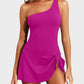 ⛱️ One Shoulder Skirted One Piece Swimsuit