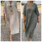 🎁Casual V-neck Cotton and Linen Dress