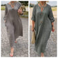 🎁Casual V-neck Cotton and Linen Dress
