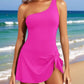 ⛱️ One Shoulder Skirted One Piece Swimsuit
