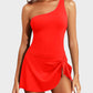 ⛱️ One Shoulder Skirted One Piece Swimsuit