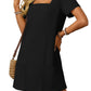🔥Hot Sale👗Women's Casual Square Neck Pocket Short Sleeve Dress with Pockets💕