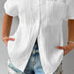 Collar Casual Buttoned Loose Blouse