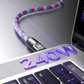 ⏰C to C 240W Charging Cable with Wearable Bracelet Design