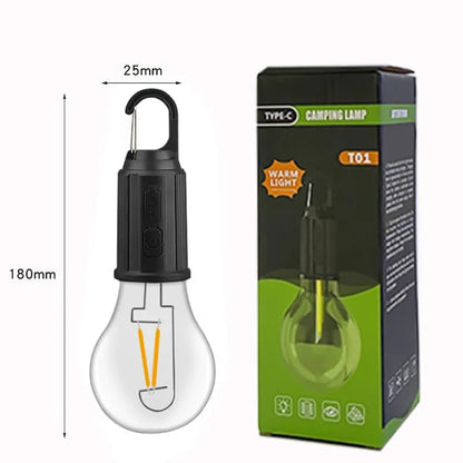 💡Outdoor Camping Hanging Type-C Charging Retro Light Bulb Lighting Decoration