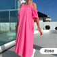 💃Summer New🔥Women's Cold Shoulder Casual Maxi Dress