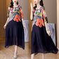🔥Today 50% off🔥Women's Elegant Flowy Floral Print Plus Size Dress