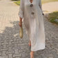 🎁Casual V-neck Cotton and Linen Dress