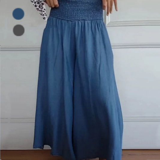 💖Bohemia💖Women's high-waisted wide-legged jeans with pockets