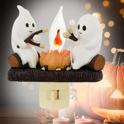 🎃Flashing night light 3D Ghost campfire