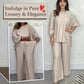 Women's Long Sleeve High Waisted Wide Leg Pants Suit