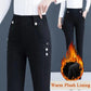 Hieno lahja! Elastinen Lämmin Plush Skinny farkut naisille