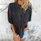 💖 New Year Hot Sale💖Women’s Casual Pleated Round-neck Button Shirt
