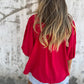 💖 New Year Hot Sale💖Women’s Casual Pleated Round-neck Button Shirt
