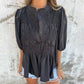 💖 New Year Hot Sale💖Women’s Casual Pleated Round-neck Button Shirt