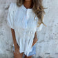 💖 New Year Hot Sale💖Women’s Casual Pleated Round-neck Button Shirt
