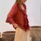 🌸2025 HOT SALE 50% OFF🌸Women's Ruffle Collar Blouse with Bell Sleeves
