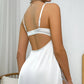 💃🏻FLORAL LACE OPEN BACK SATIN NIGHTGOWN