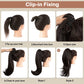 💜 NEW IN 💜Curly Wavy Frizzy Hair Extension with Ponytail