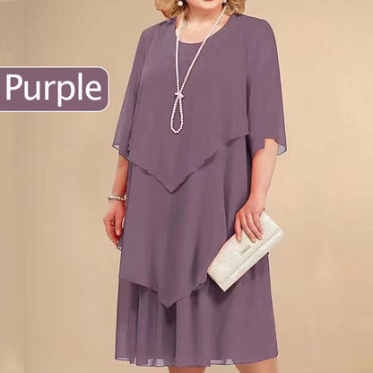 💃Plus Size Layered Midi Dress🔥