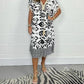 🌟Summer Hot Sale 50% OFF💐Printed Casual Dress With V-Neckline and Fringes on the Short Sleeves