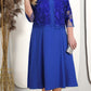 👑Hot Sale🎁Haute Couture luxury|Lace embroidered jacket × satin solid evening dress set