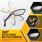 🚲360° Rotatable Adjustable Bicycle Rearview Mirror