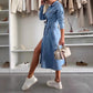 ✨✨Women's Button Down Long Sleeve Denim Dress