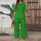 ⏳Time-limited Special⏰Women's Irregular Hem Top & Wide Leg Pants (2 Piece Set)