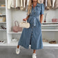 ⏳Time-limited Special⏰Women's Denim Button-Down Shirt Dress👗